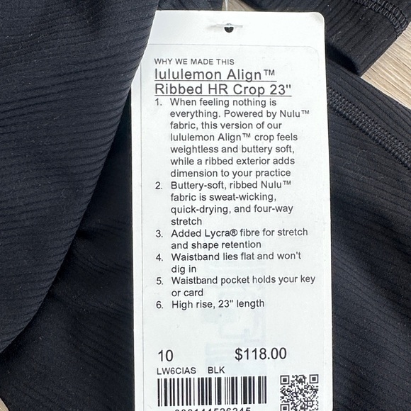 lululemon Align™ High-Rise Ribbed Crop 23" - Picture 2 of 11